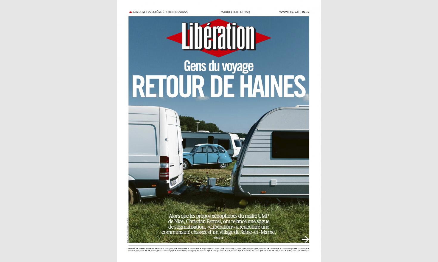 Couv Libération gens du voyage
