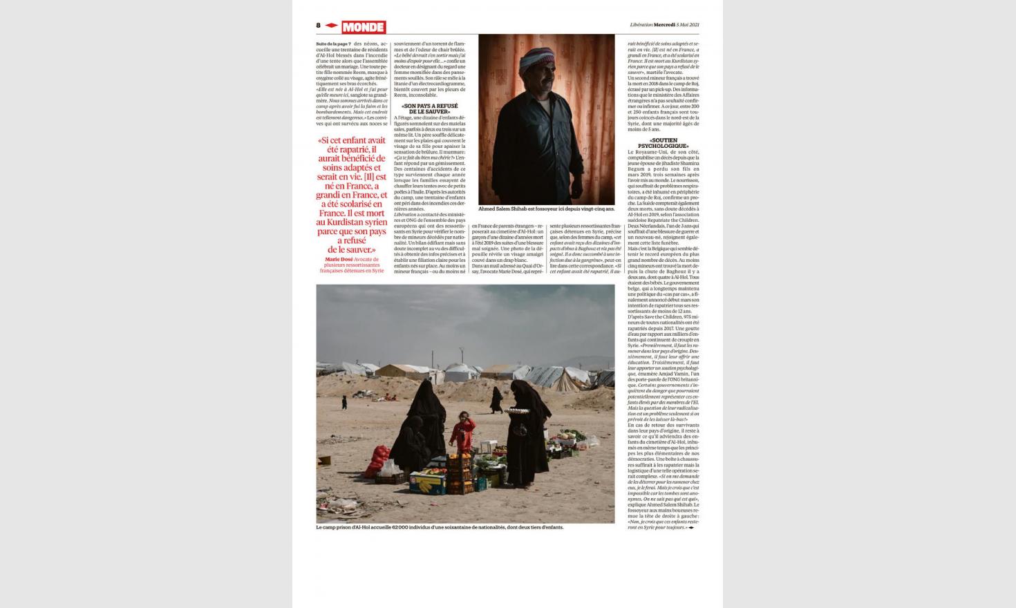 Al-Hawl, Syria. Libération May 5th 2021