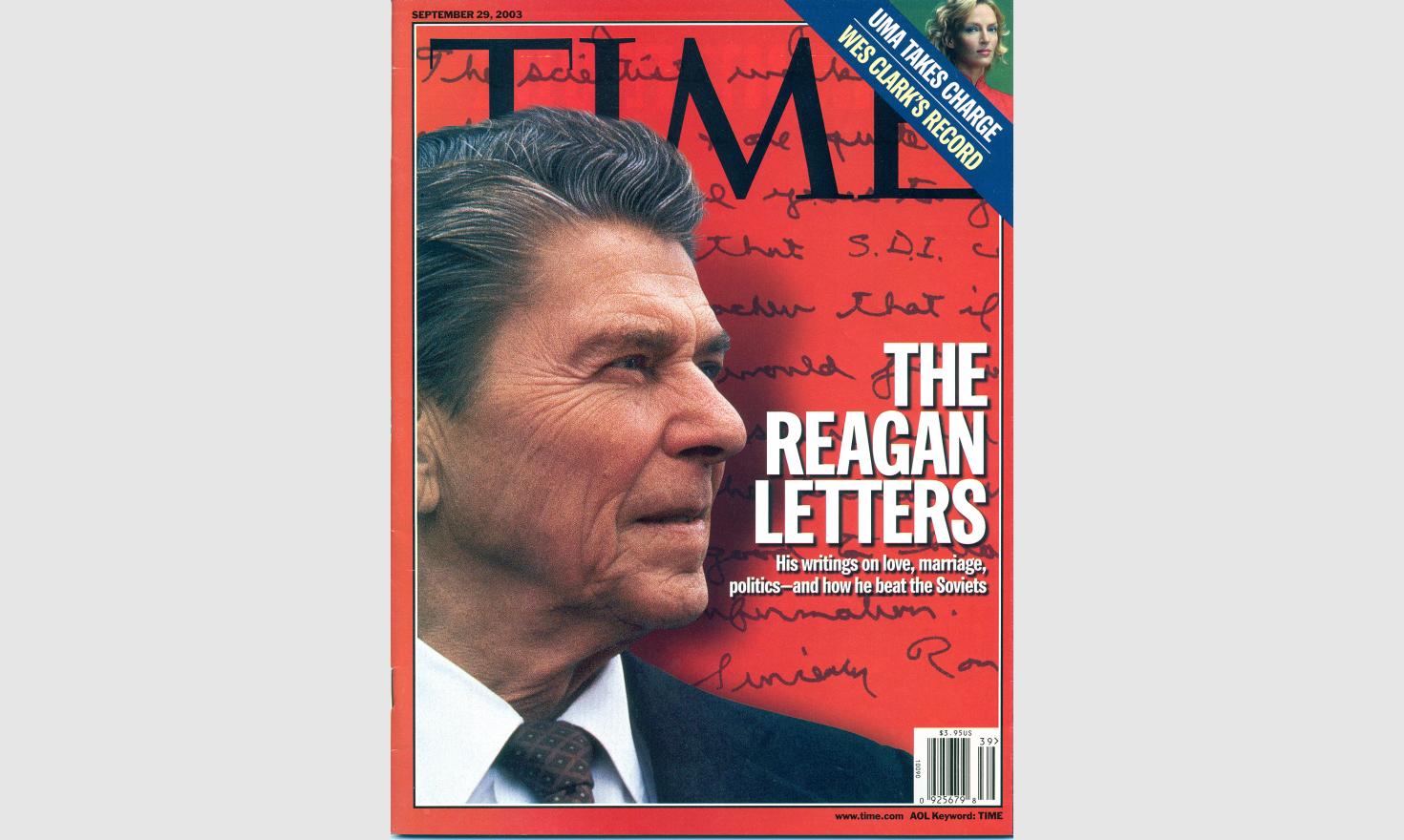 Time magazine september 29, 2003. Picture taken during the 1980 presidential campaign