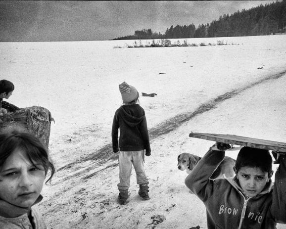 Roma village of Letanovce. Slovakia, january 2012.