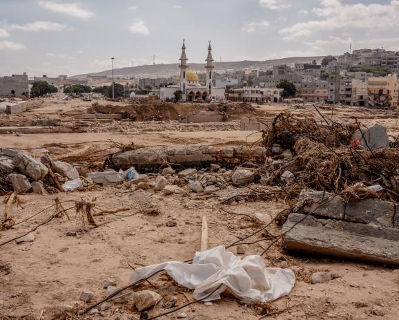 La mosquée Al-Sahabat, à Derna, Libye, le 19 septembre 2023. 